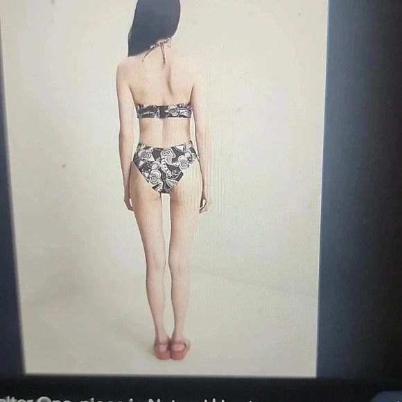 A.L.C ANA HALTER ONE PIECE SWIMSUIT IN NATURAL SIZE S - Picture 3 of 5